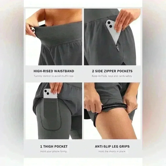 Brand  New Dark Grey Bikewa Padded Mountain Bike Shorts Size Small - Picture 5 of 15